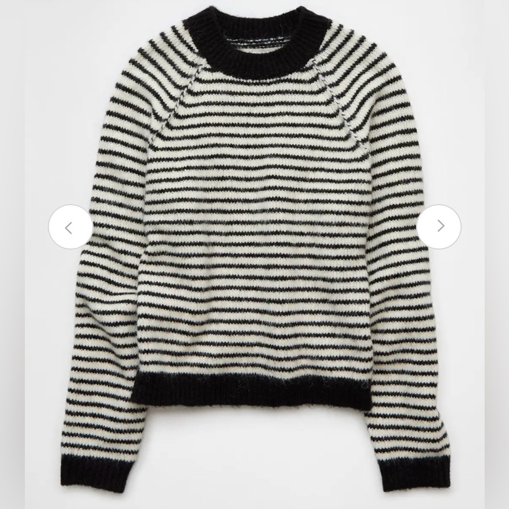 NWT American Eagle Outfitters striped sweater, S, black/white